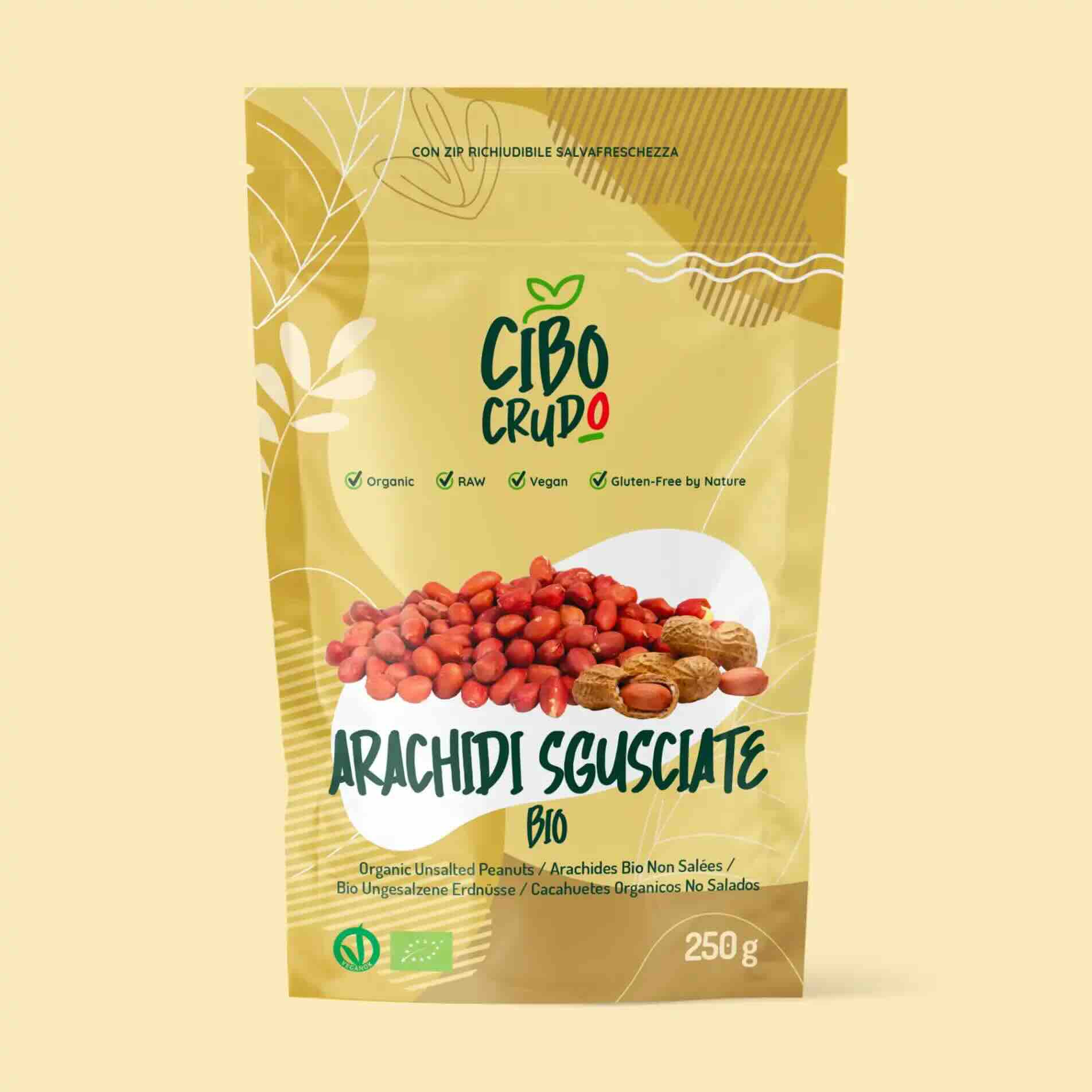 Arachidi Sgusciati Crudi Bio Non Tostati- Raw Organic - 250 gr